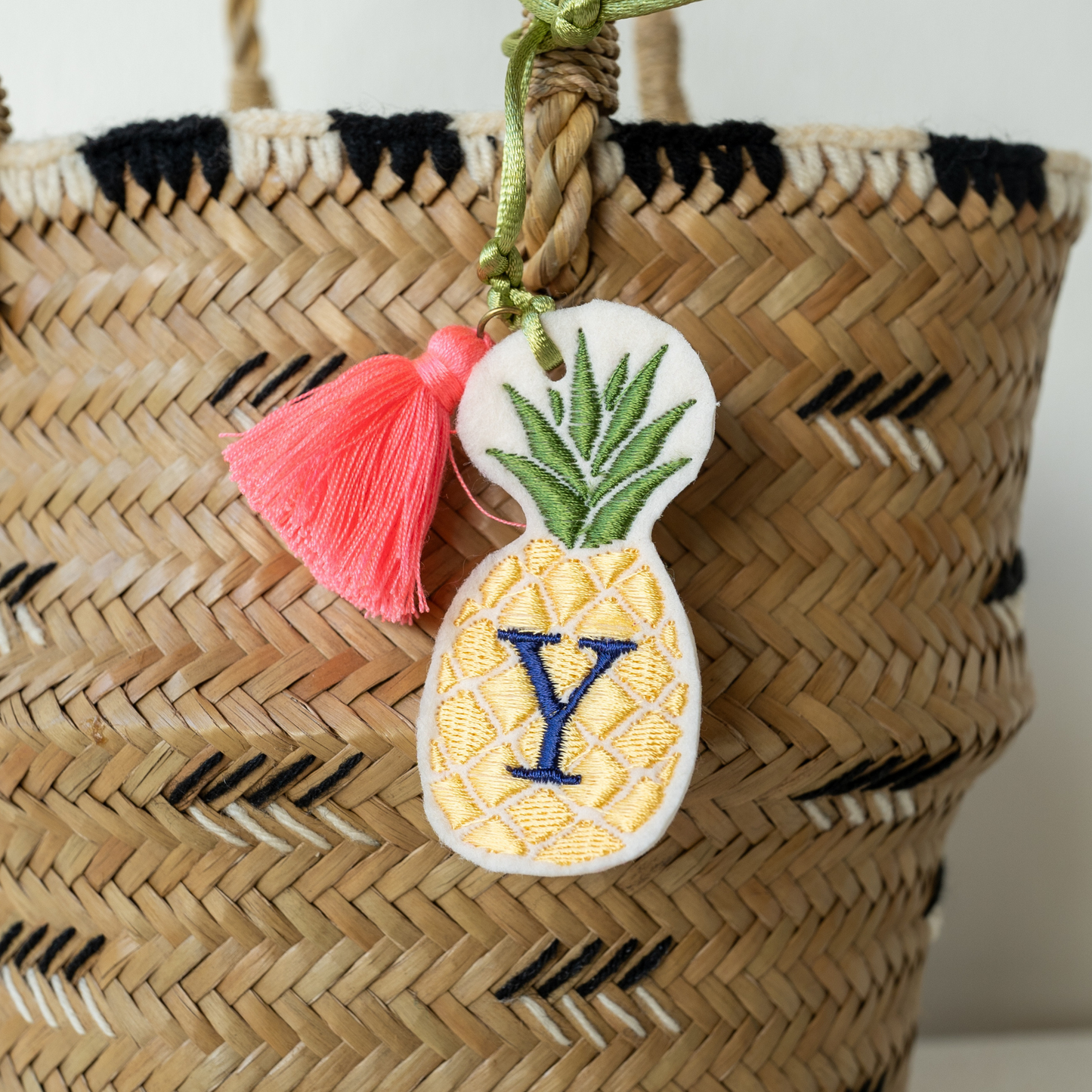 Pineapple key felt chain