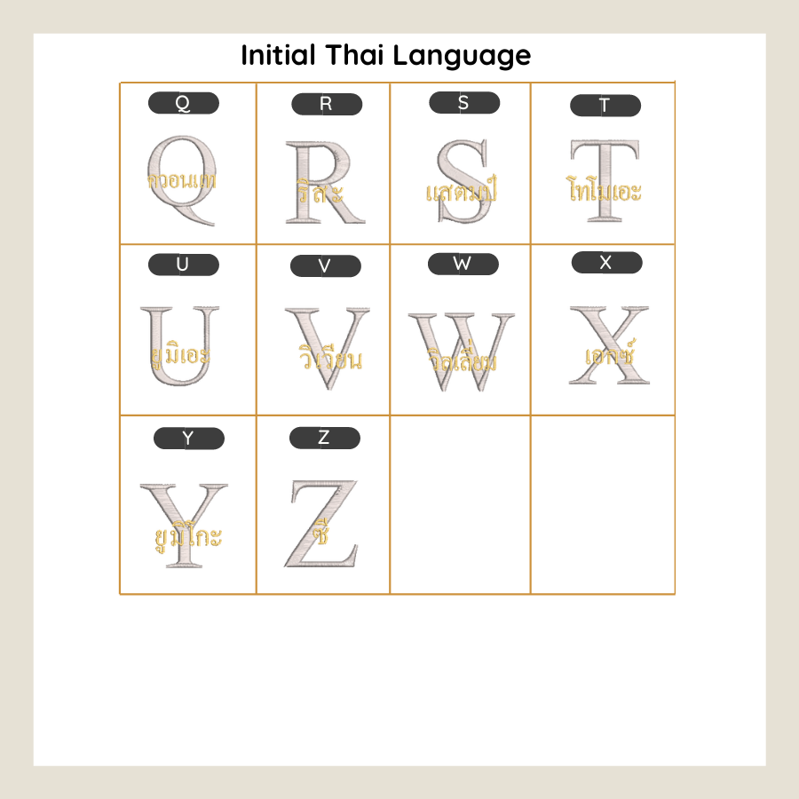 Custom initial Thai Pouch