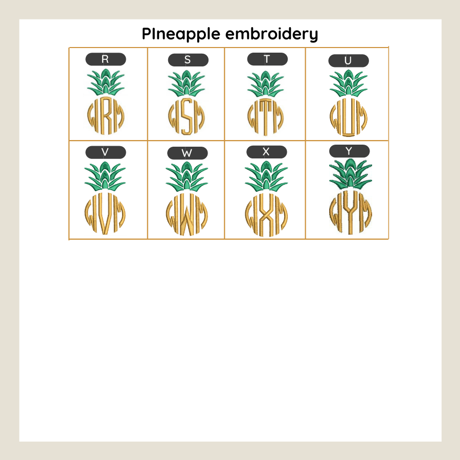 Custom pineapple pouch