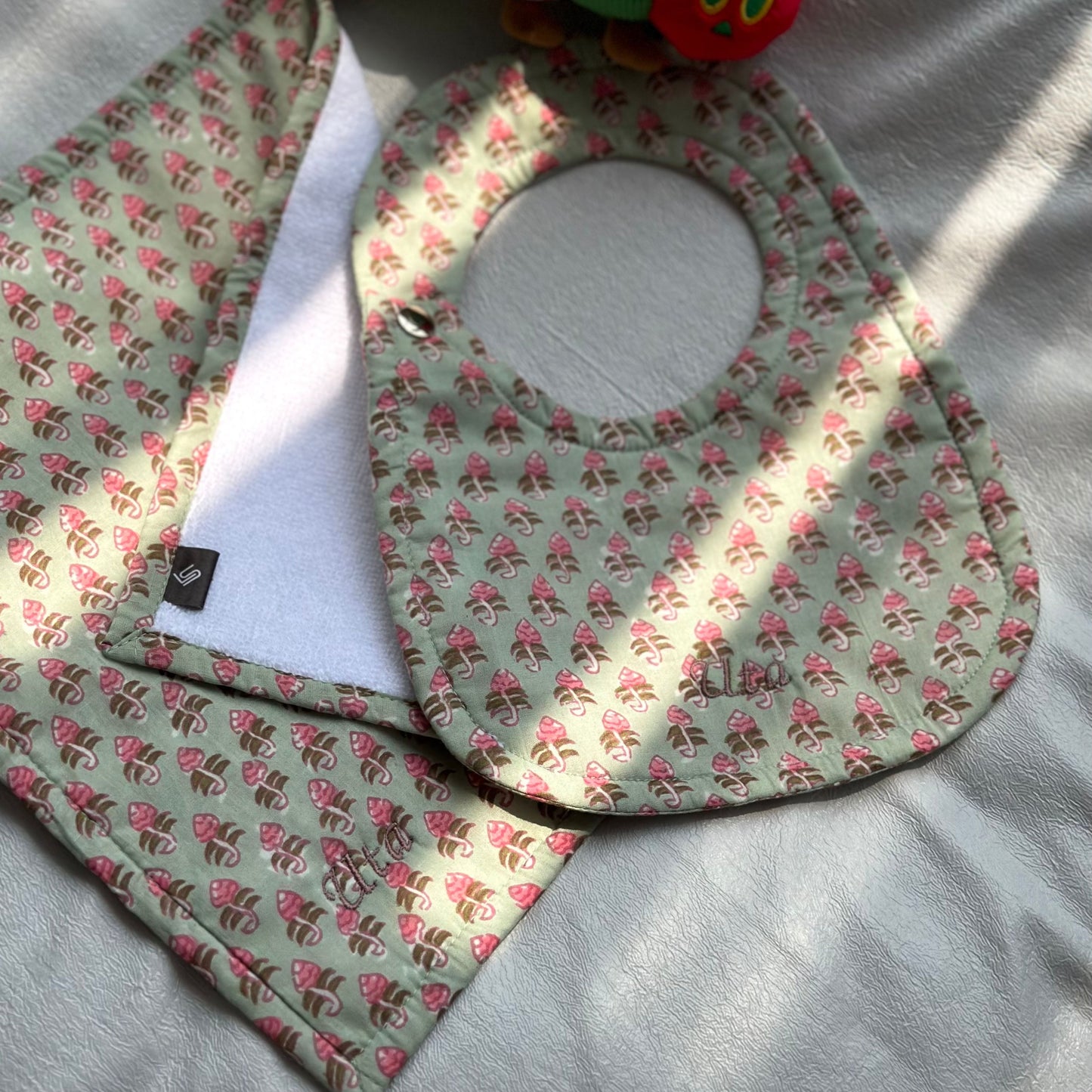 Custom Baby Bib & mini towel set