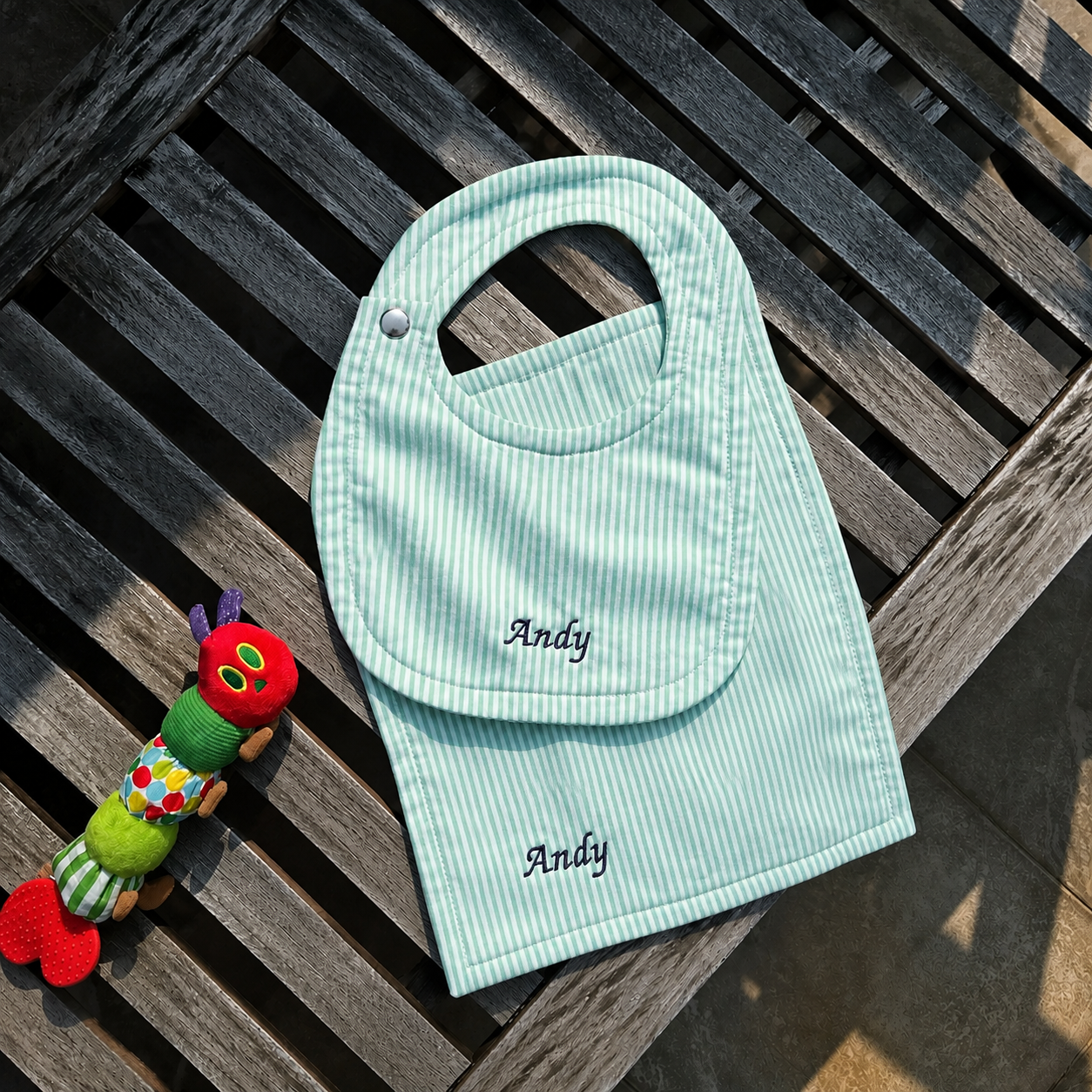 Custom Baby Bib & mini towel set
