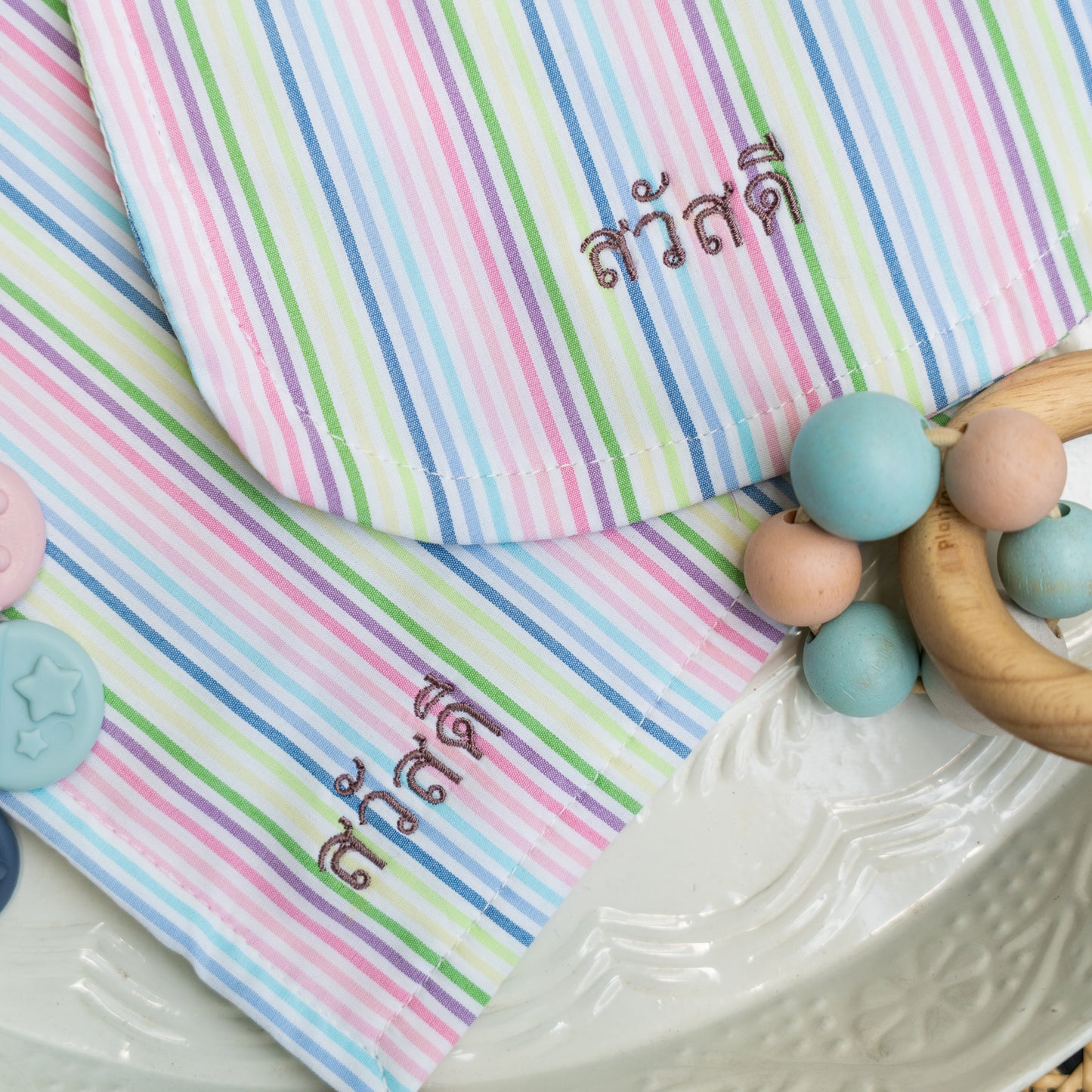Custom Baby Bib & mini towel set